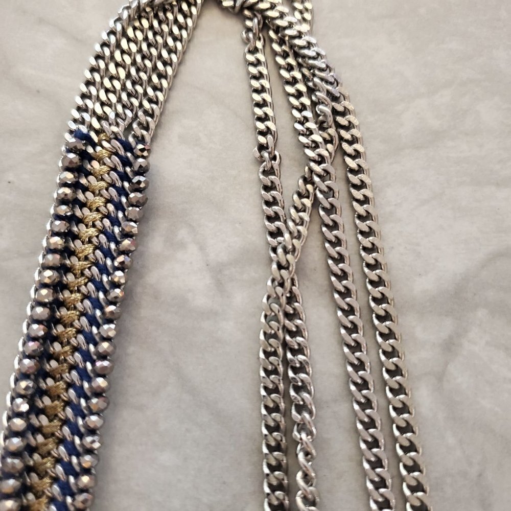 ✨ Stella and Dot Thread Pendant Fringe Edgy Rocker Moto Statement Necklace ✨ - Picture 5 of 12
